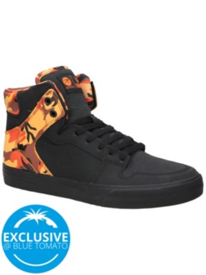 Supra x rothco vaider black & savage orange clearance camo skate shoes